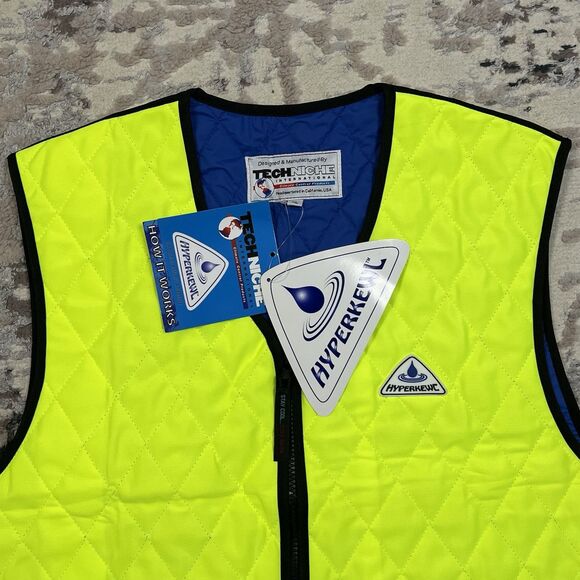 Techniche Mens Hyperkewl Evaporative Cooling Vest Size XL Neon Yellow NWT - Picture 3 of 10
